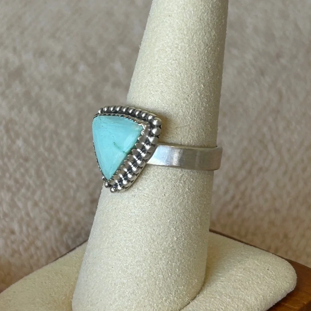 925 Sterling Silver Palomino Turquoise Ring